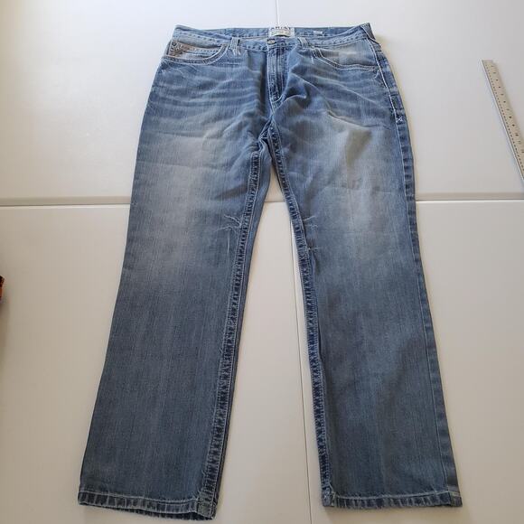 Ariat Jeans Mens 38x32 Blue M4 Relaxed Boot Cut Coltrane Denim Western Workwear - Picture 1 of 13